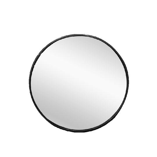 Buy Metal Round Mirror 80cm - Black discounted | Products On Sale Australia