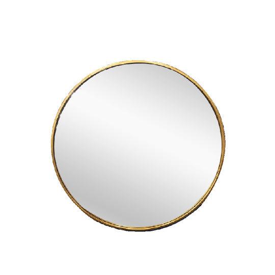 Buy Metal Round Mirror 80cm - Gold discounted | Products On Sale Australia