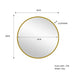 Buy Metal Round Mirror 80cm - Gold discounted | Products On Sale Australia