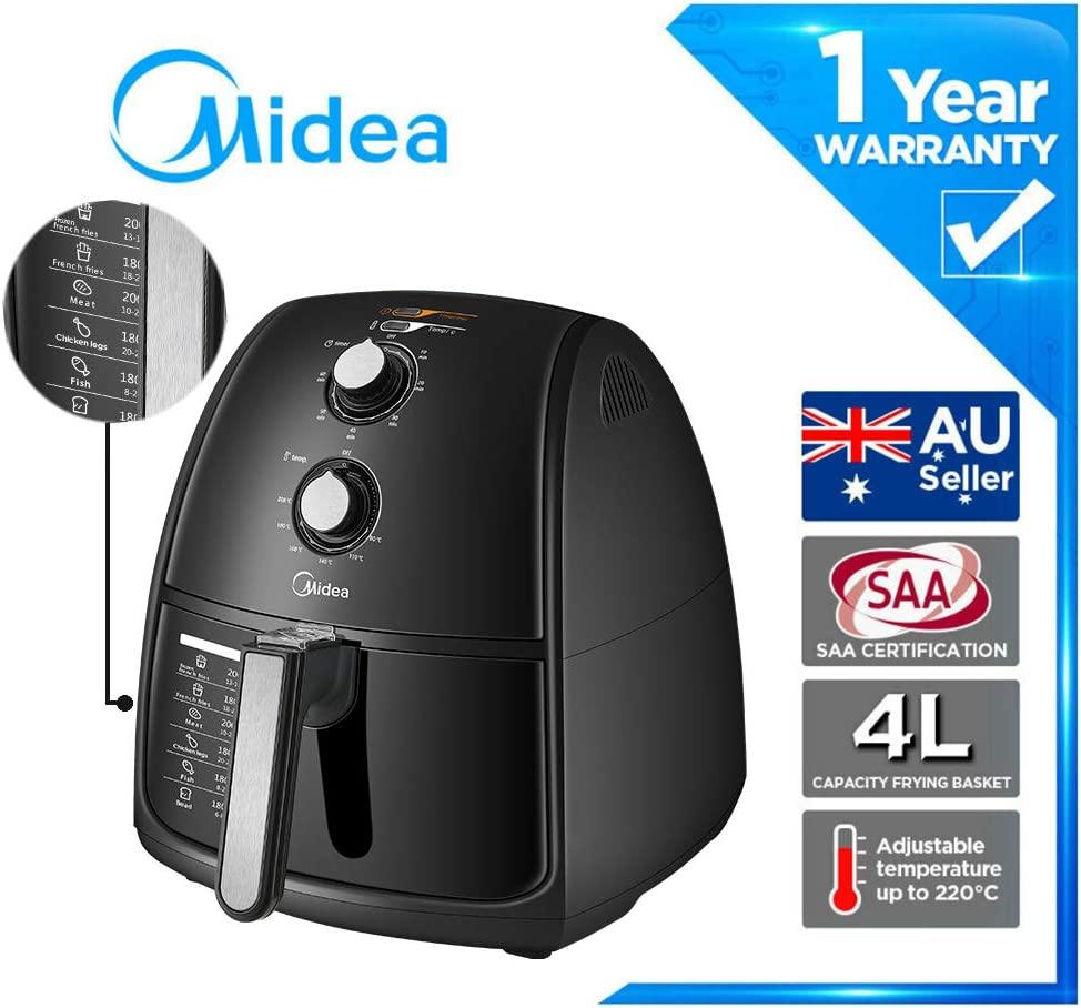 Buy Midea 4L 1500W Multi-functional Air Fryer - Black discounted | Products On Sale Australia