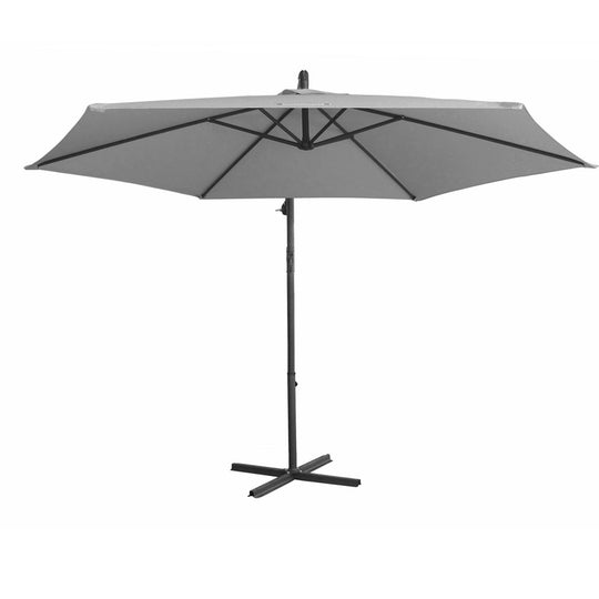 Buy Milano 3M Outdoor Umbrella Cantilever With Protective Cover Patio Garden Shade - Grey discounted | Products On Sale Australia