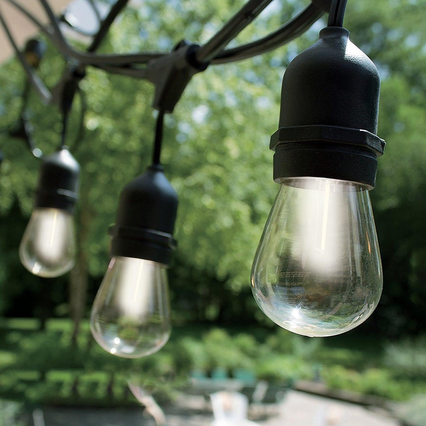 Buy Milano Decor Edison Globe Solar Powered Lamp String Lights - White - 20 Lights discounted | Products On Sale Australia