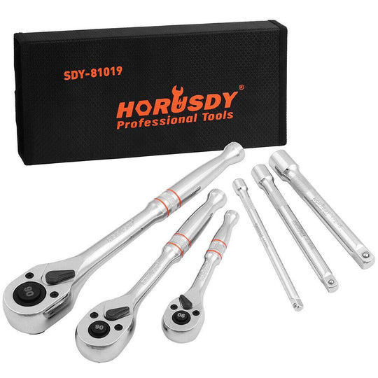 Buy Mini Ratchet Spanner 1/2 3/8 1/4 Drive 90 Tooth Extension Bar Workshop With Bag discounted | Products On Sale Australia