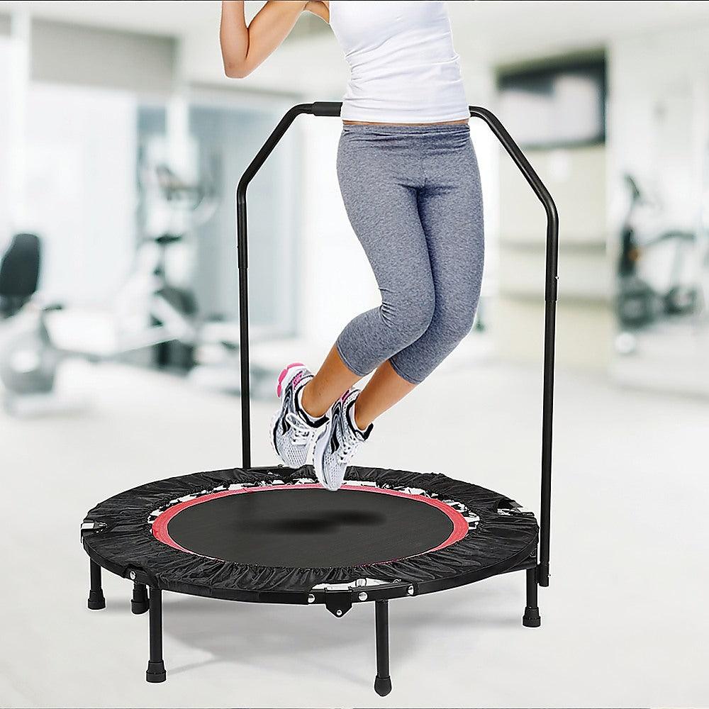 Buy Mini Rebounder Trampoline With Handle Rail discounted | Products On Sale Australia