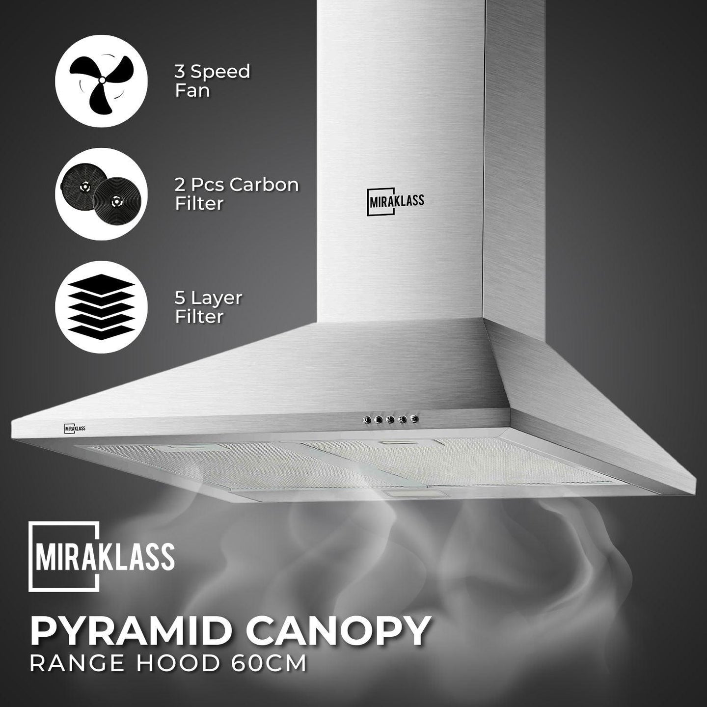 Buy MIRAKLASS Pyramid Rangehood 60cm discounted | Products On Sale Australia