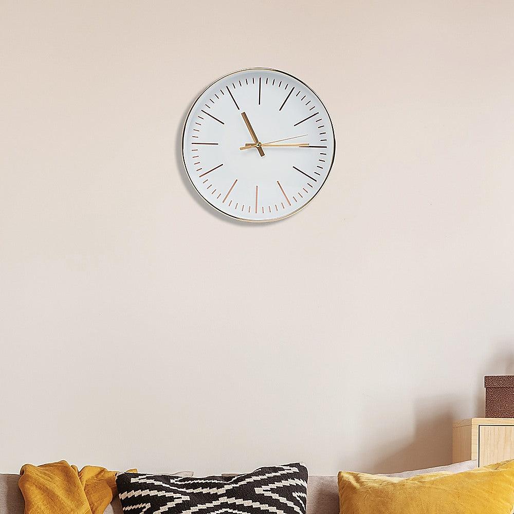 Buy Modern Wall Clock Silent Non-Ticking Quartz Battery Operated Gold discounted | Products On Sale Australia