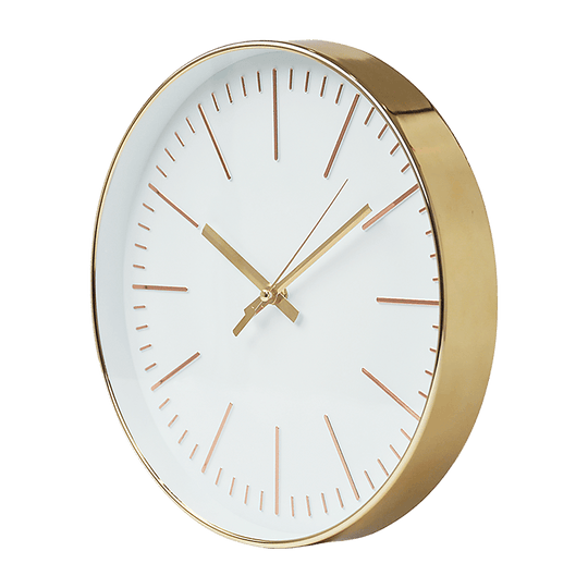 Buy Modern Wall Clock Silent Non-Ticking Quartz Battery Operated Gold discounted | Products On Sale Australia