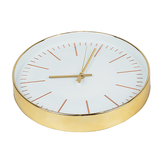 Buy Modern Wall Clock Silent Non-Ticking Quartz Battery Operated Gold discounted | Products On Sale Australia