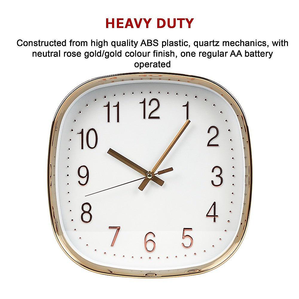 Buy Modern Wall Clock Silent Non-Ticking Quartz Battery Operated Gold discounted | Products On Sale Australia