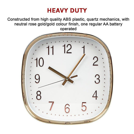 Buy Modern Wall Clock Silent Non-Ticking Quartz Battery Operated Gold discounted | Products On Sale Australia