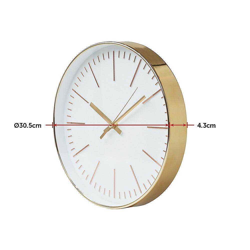 Buy Modern Wall Clock Silent Non-Ticking Quartz Battery Operated Gold discounted | Products On Sale Australia