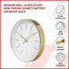 Buy Modern Wall Clock Silent Non-Ticking Quartz Battery Operated Gold discounted | Products On Sale Australia