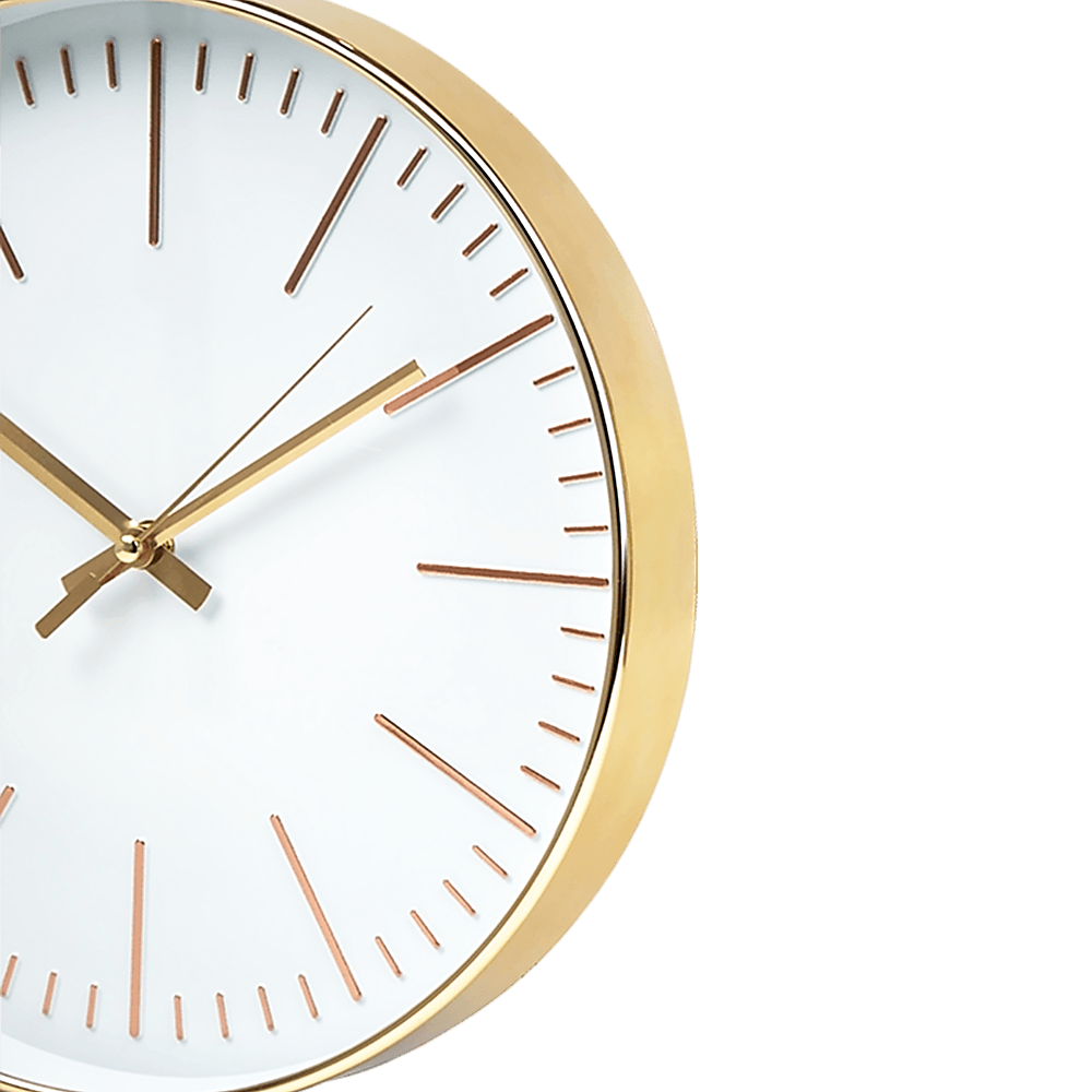 Buy Modern Wall Clock Silent Non-Ticking Quartz Battery Operated Gold discounted | Products On Sale Australia