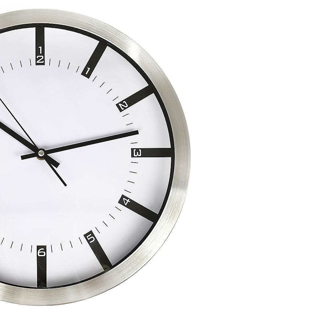 Buy Modern Wall Clock Silent Non-Ticking Quartz Battery Operated Stainless Steel discounted | Products On Sale Australia