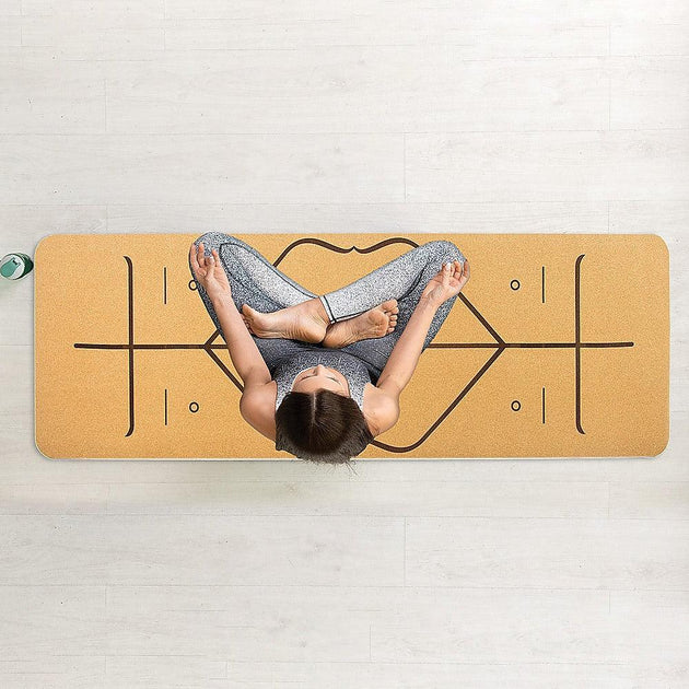 Buy Natural Cork TPE Yoga Mat Sports Eco Friendly Exercise Fitness Gym Pilates | Products On Sale Australia