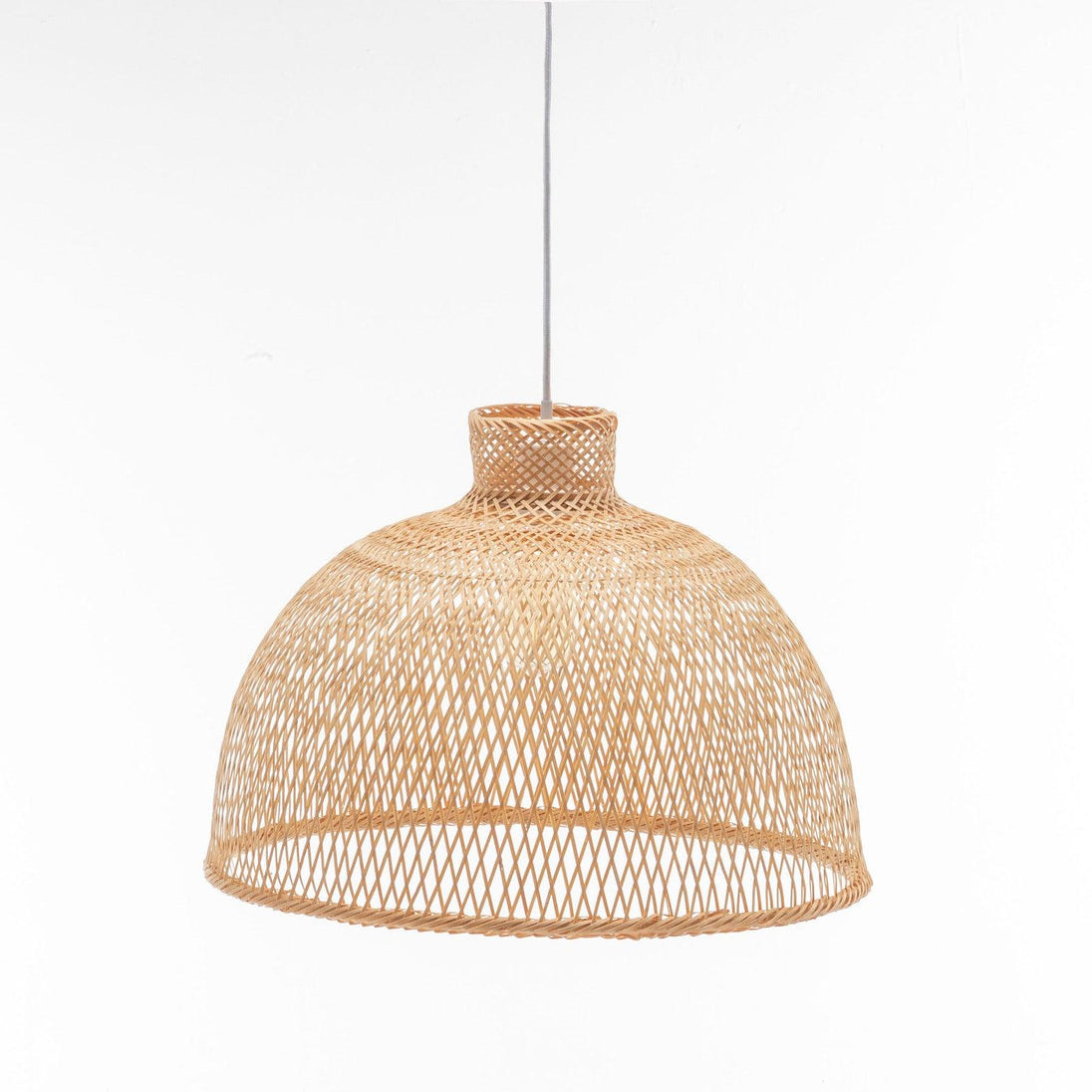 Buy Natural Hand Woven Bamboo Dome Pendant Lamp Hanging Light Rattan Style discounted | Products On Sale Australia