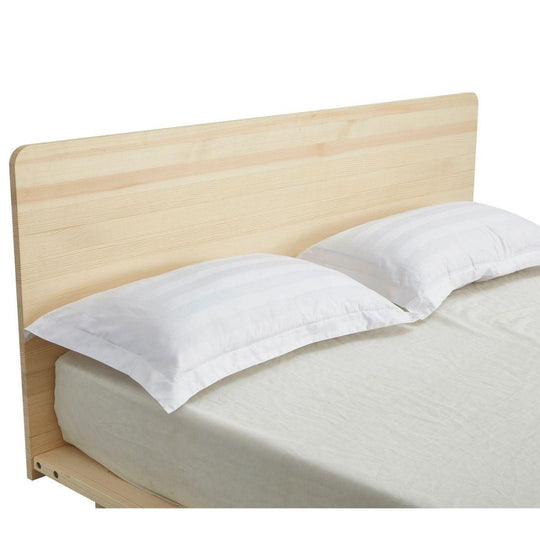 Buy Natural Solid Wood Bed Frame Bed Base with Headboard King Single discounted | Products On Sale Australia