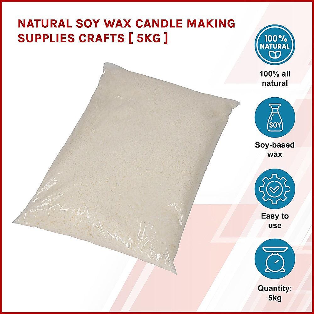 Buy Natural Soy Wax Candle Making Supplies Crafts [ 5kg ] discounted | Products On Sale Australia