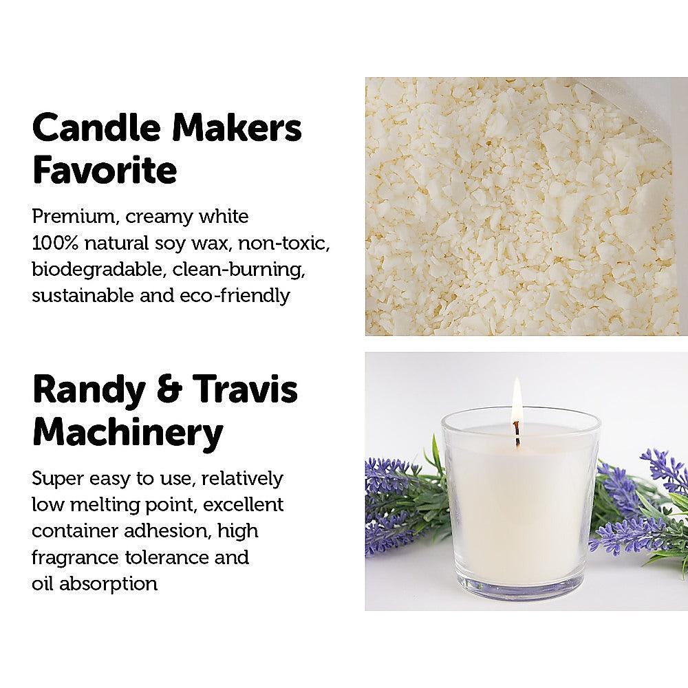 Buy Natural Soy Wax Candle Making Supplies Crafts [ 5kg ] discounted | Products On Sale Australia