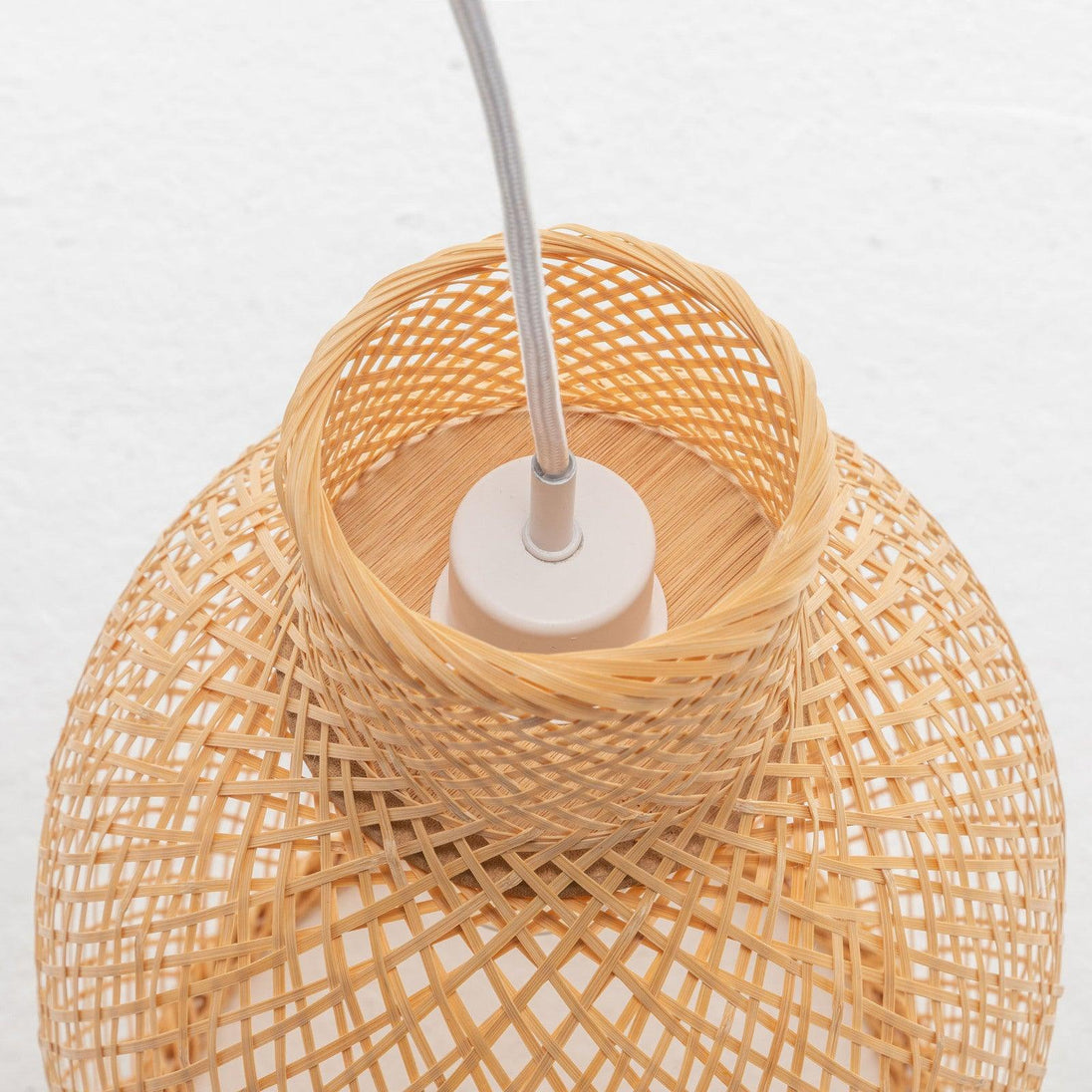 Buy Natural Woven Bamboo Cone Pendant Lamp Hanging Light Bell Shade Boho Tropical discounted | Products On Sale Australia