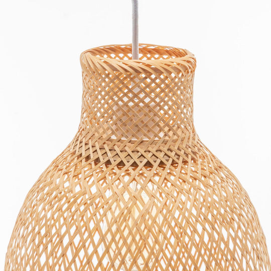 Buy Natural Woven Bamboo Cone Pendant Lamp Hanging Light Bell Shade Boho Tropical discounted | Products On Sale Australia