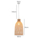 Buy Natural Woven Bamboo Cone Pendant Lamp Hanging Light Bell Shade Boho Tropical discounted | Products On Sale Australia