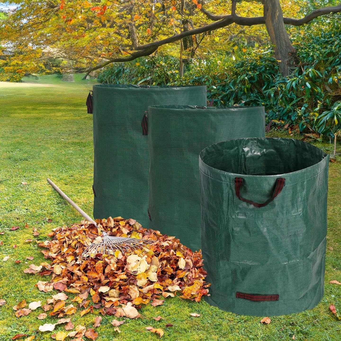 NOVEDEN 3 Packs Garden Waste Bags with 72 gallons (Green) NE-GWB-100-XS Products On Sale Australia | Home & Garden > Garden Tools Category