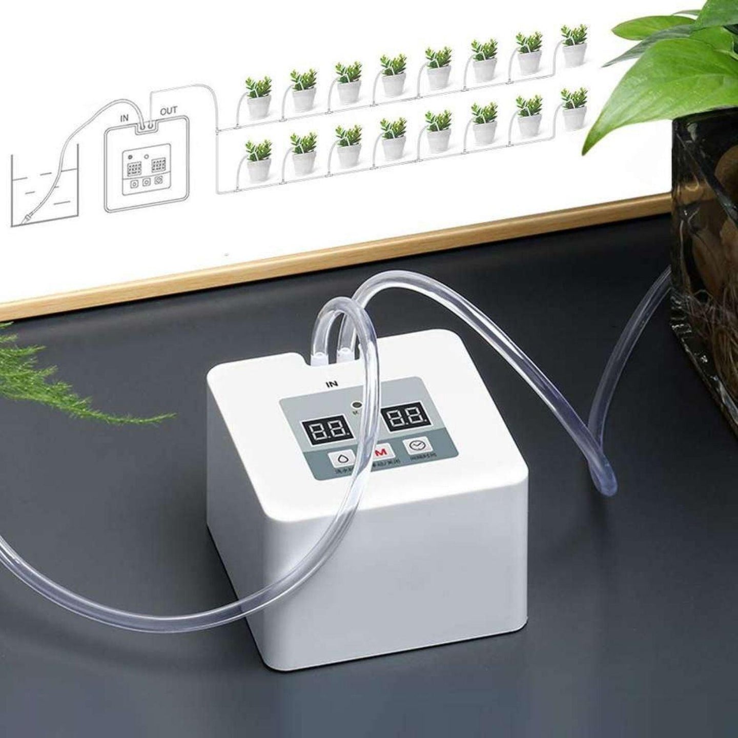 Buy NOVEDEN Plant Watering System with DIY 30-Day Programmable (White) discounted | Products On Sale Australia