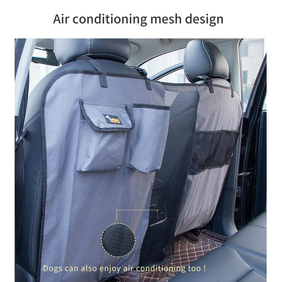 Buy Ondoing Pet Dog Barrier Car Back Seat Fence Isolation Divider Net Safety Mesh Guard Kids-grey discounted | Products On Sale Australia