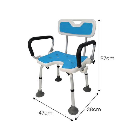 Buy Orthonica Height Adjustable Aluminium Shower Chair With Adjustable Armrests discounted | Products On Sale Australia