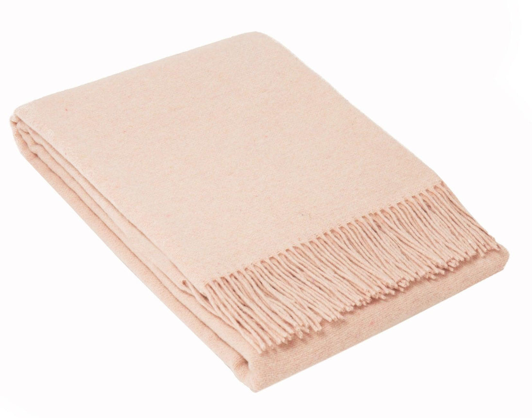 Buy Oxford Throw - Merino Wool Blend - Blush discounted | Products On Sale Australia