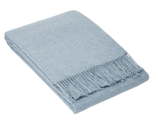 Buy Oxford Throw - Merino Wool Blend - Sky Blue discounted | Products On Sale Australia