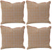 Buy Pack of 4 Azuk Orange & Grey Cushion Covers 50cm x 50cm discounted | Products On Sale Australia