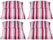 Buy Pack of 4 Coste Fuchsia 50x50cm Striped Cushion Cover discounted | Products On Sale Australia