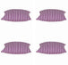 Buy Pack of 4 Dandi Fuchsia Plum Purple & White Striped Square Cushion Covers 40x40cm discounted | Products On Sale Australia