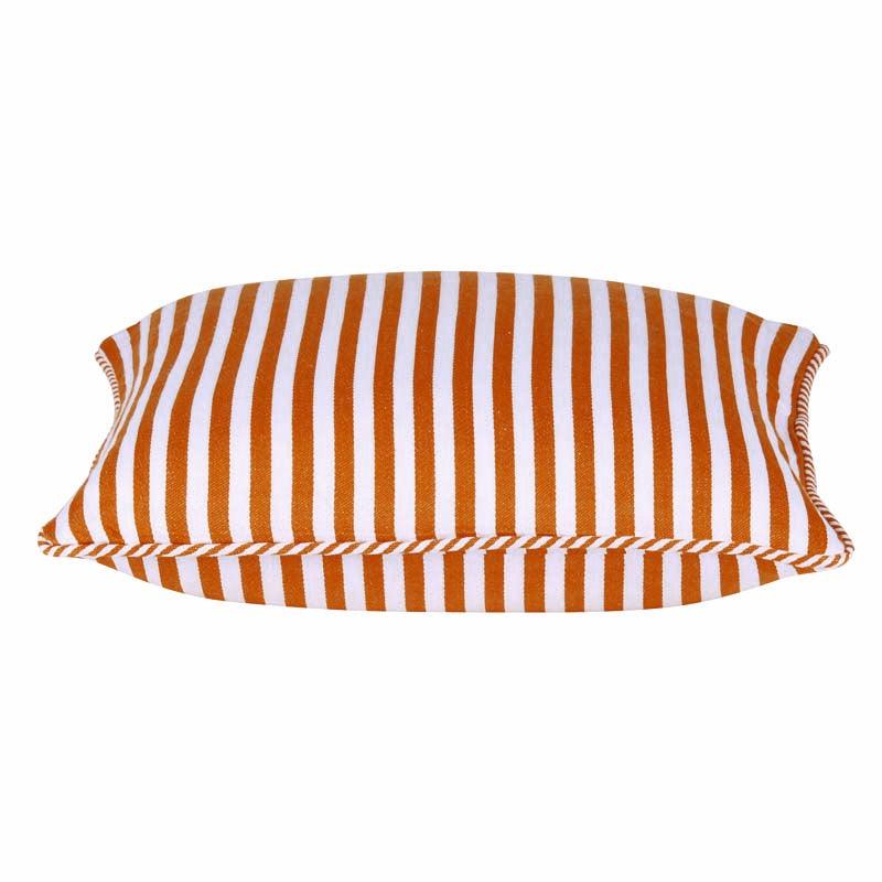 Buy Pack of 4 Dandi Orange & White Striped Nautical Cushion Covers 40x40cm discounted | Products On Sale Australia