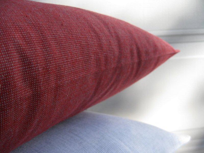 Buy Pack of 4 Elements Deep Red Solid Base Colour Square Cushion Covers discounted | Products On Sale Australia