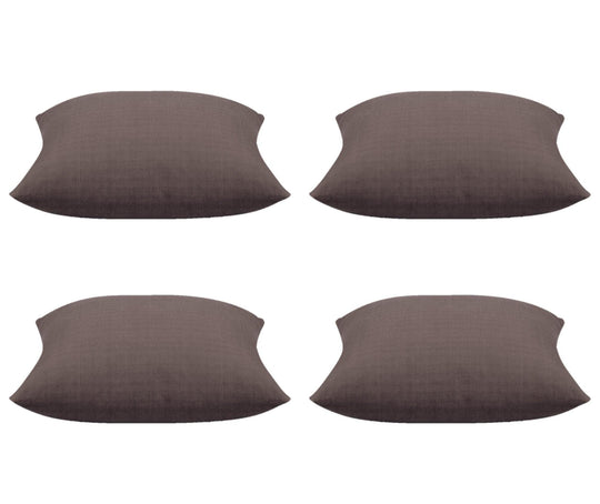 Buy Pack of 4 Elements Stone Brown Solid Base Colour Square Cushion Covers discounted | Products On Sale Australia