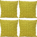 Buy Pack of 4 Flux Mustard Yellow 3D Textured 45cm x 45cm Cushion Covers discounted | Products On Sale Australia