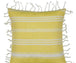 Buy Pack of 4 Fresh Yellow & White Striped Cushion Cover with knotted edging discounted | Products On Sale Australia