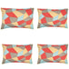 Buy Pack of 4 Geo Beige Geometric Design 40x60cm Rectangle Cushion Covers discounted | Products On Sale Australia