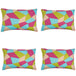 Buy Pack of 4 Geo Green Geometric Design Rectangle 40x60cm Cushion Covers discounted | Products On Sale Australia