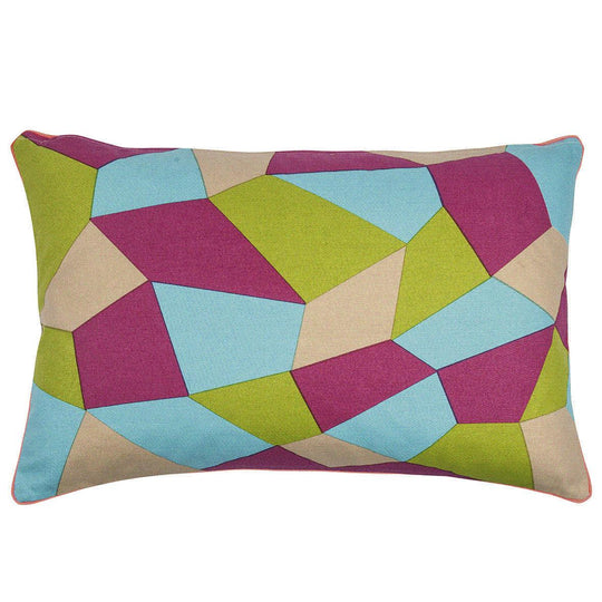 Buy Pack of 4 Geo Green Geometric Design Rectangle 40x60cm Cushion Covers discounted | Products On Sale Australia