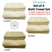 Buy Pack of 4 Uranus Cotton Bath Towel Set Butter discounted | Products On Sale Australia