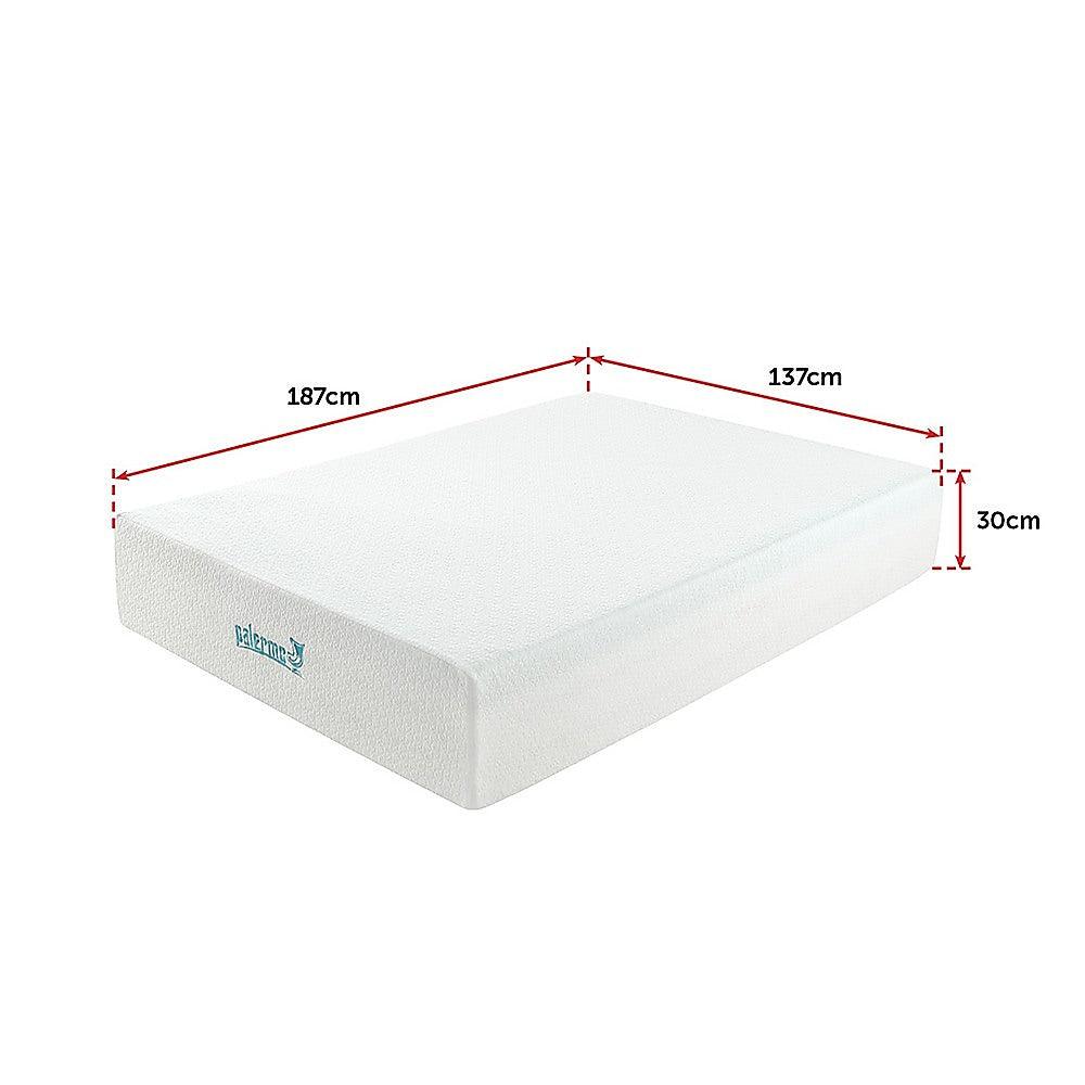 Buy Palermo Double Mattress 30cm Memory Foam Green Tea Infused CertiPUR Approved discounted | Products On Sale Australia