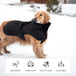 Buy Pet Dog Raincoat Poncho Jacket Windbreaker Waterproof Clothes with Harness Hole-L-Black discounted | Products On Sale Australia