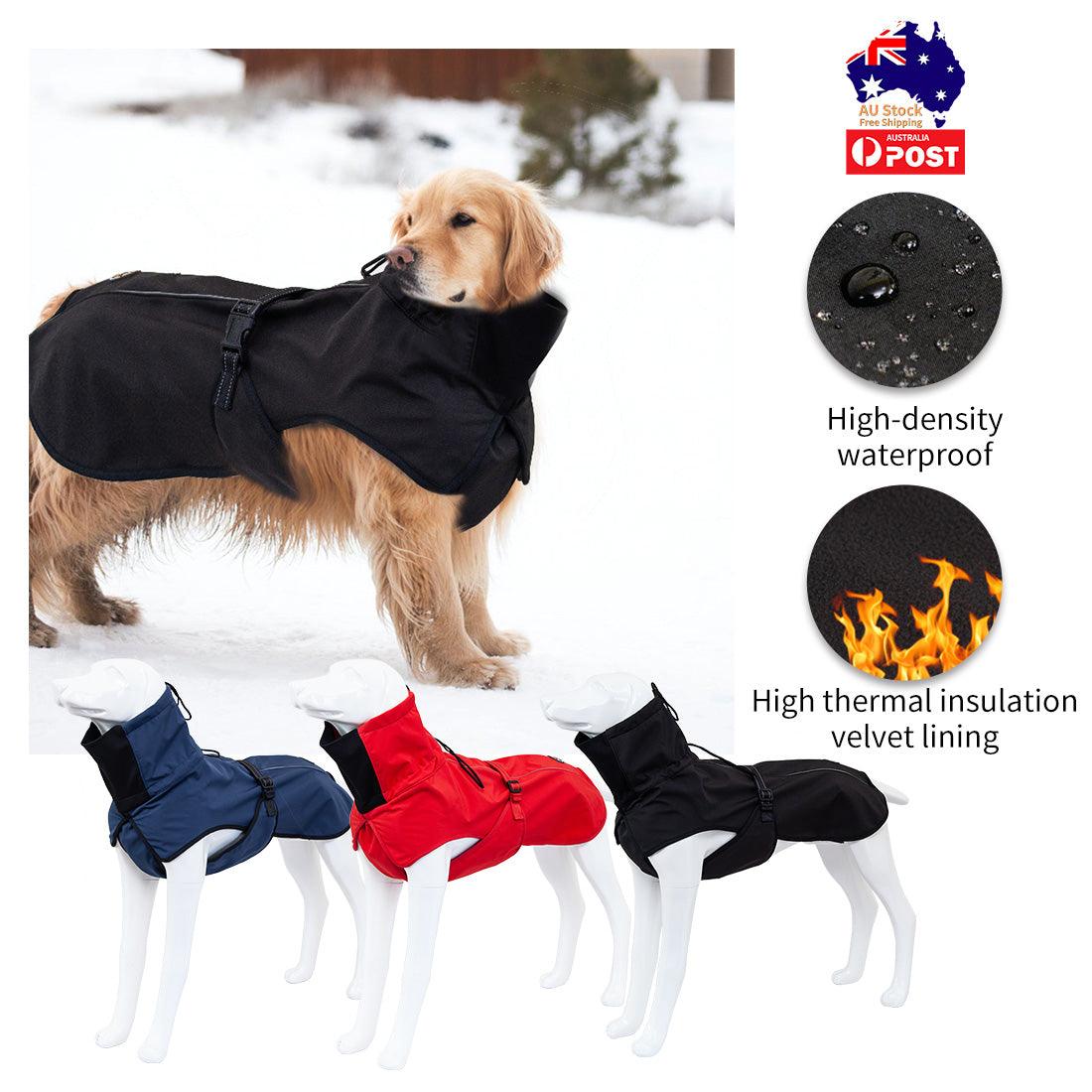 Buy Pet Dog Raincoat Poncho Jacket Windbreaker Waterproof Clothes with Harness Hole-L-Black (Single Layer) discounted | Products On Sale Australia