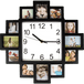 Buy Photo Frame Clock Picture Collage 12Picture Display Photowall discounted | Products On Sale Australia