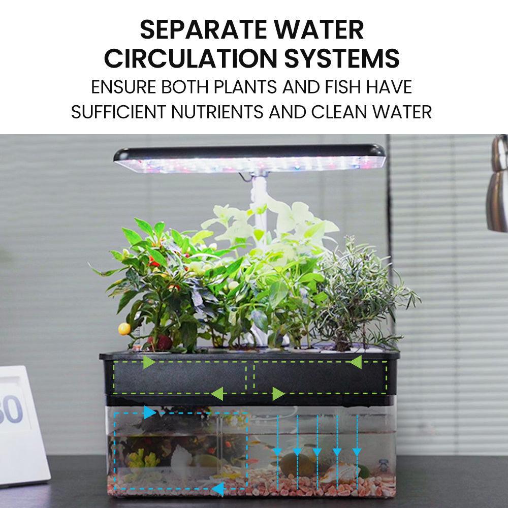 Buy PLANTCRAFT 12 Pod Indoor Hydroponic Growing System with Fish Tank discounted | Products On Sale Australia