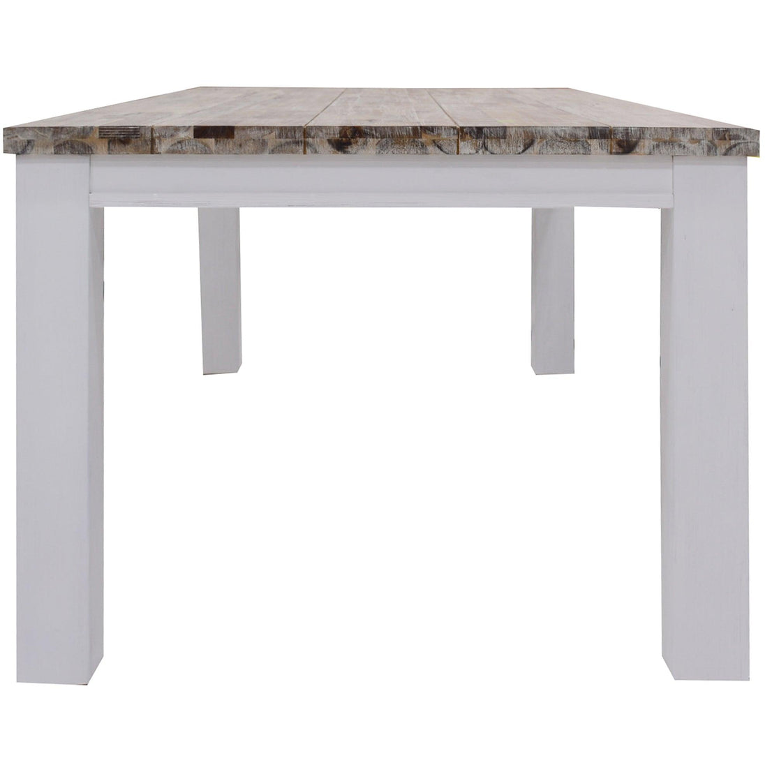 Buy Plumeria Dining Table 190cm Solid Acacia Wood Home Dinner Furniture -White Brush discounted | Products On Sale Australia